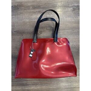 Beijo London Paris Shoulder Bag Tote purse Red Black Large